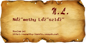 Némethy László névjegykártya