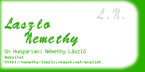laszlo nemethy business card